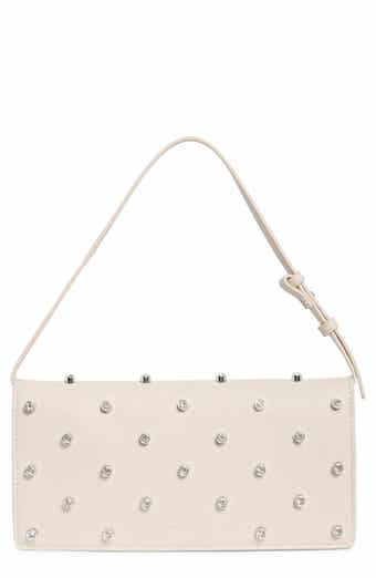 Rhinestone Faux Leather Shoulder Bag