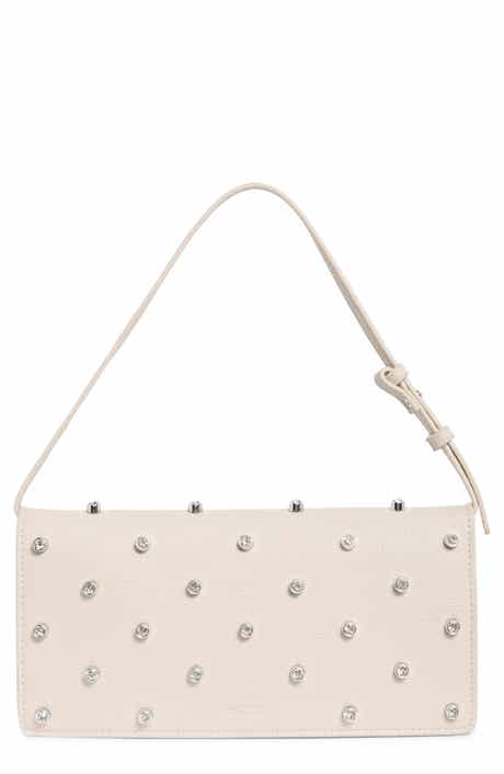 Rhinestone Faux Leather Shoulder Bag