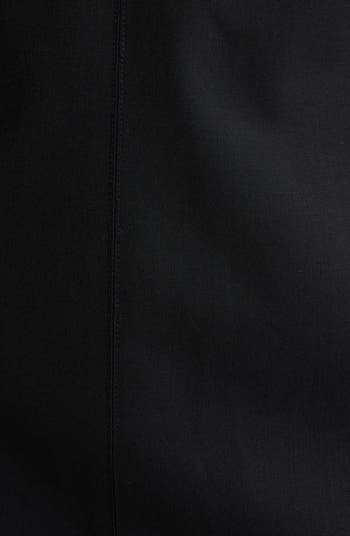 Boat Neck Stretch Wool Minidress