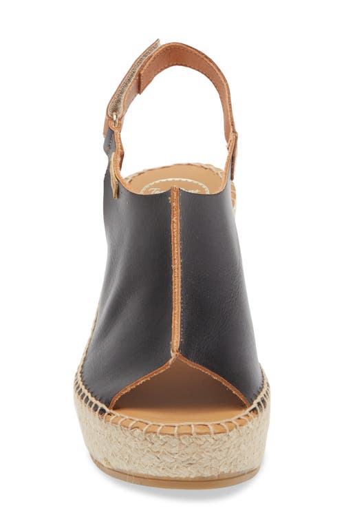 Toni Pons 'lugano' Espadrille Wedge Sandal In Black