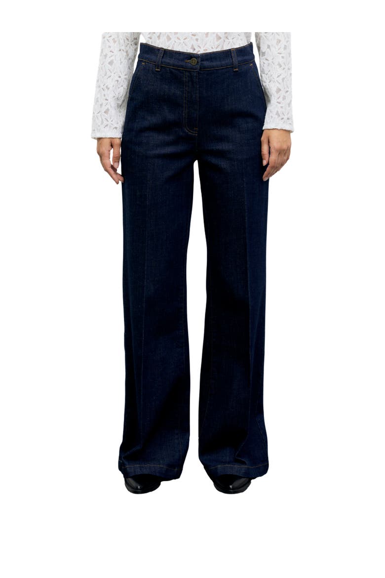 Ivy Mid Rise Wide Leg Trousers, Main, color, Jeans
