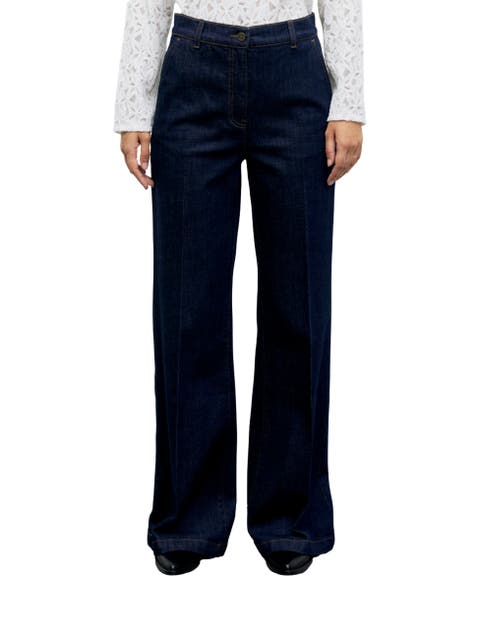 Ivy Mid Rise Wide Leg Trousers