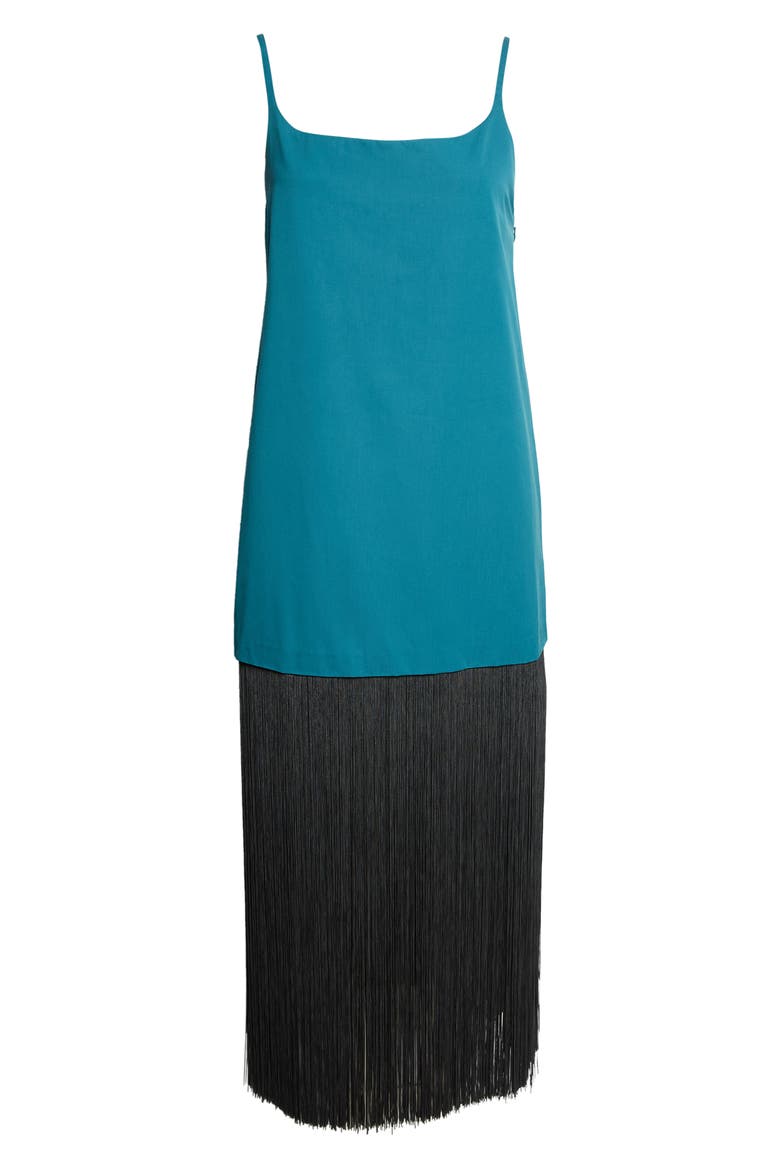 Fringe Slipdress, Main, color, EMERAUDE