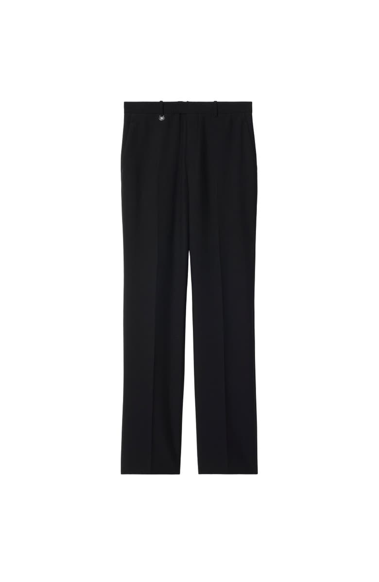 Burberry Wool Mohair Tailored Trousers, Alternate, color, Black