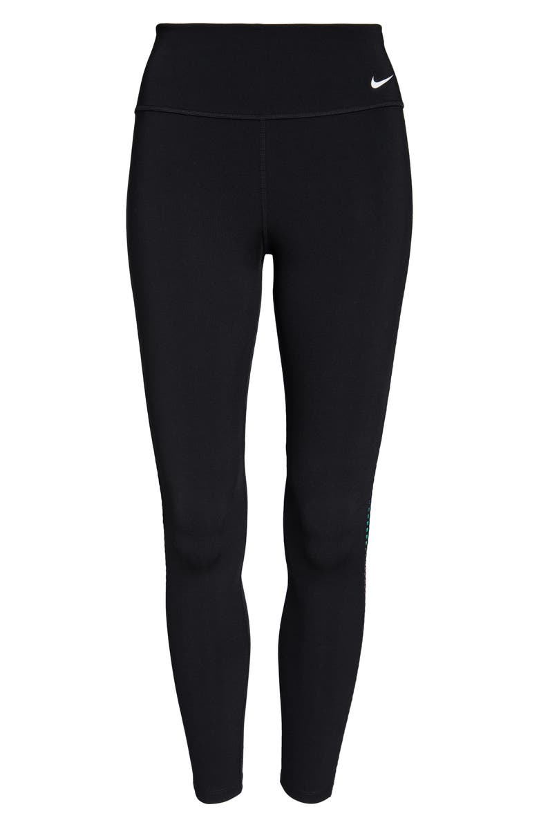 Nike Dri-FIT One Rainbow Ladder Performance Ankle Leggings, Alternate, color, 