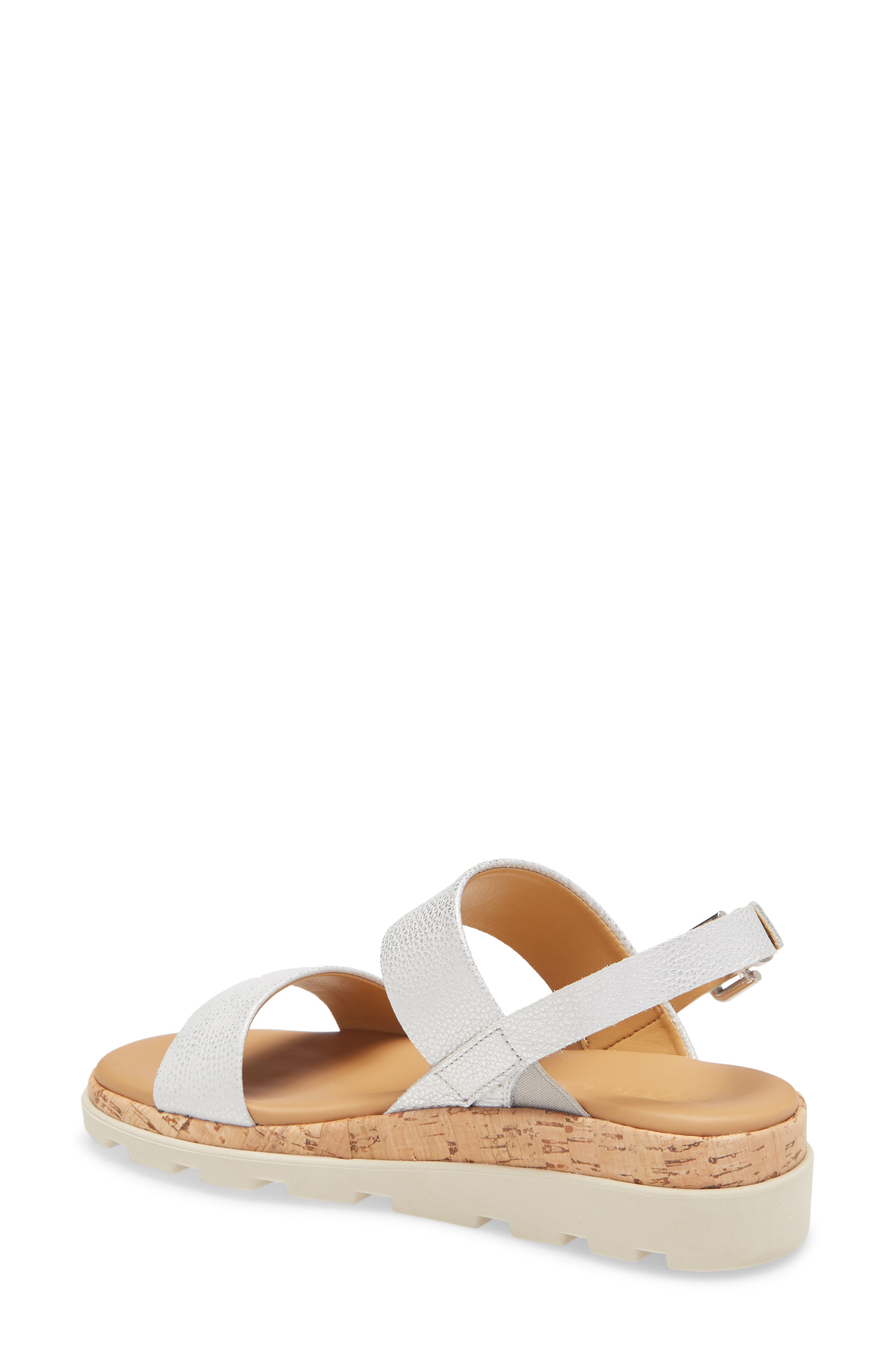 Mod Sandal, Alternate, color, SILVER CURTIS LEATHER