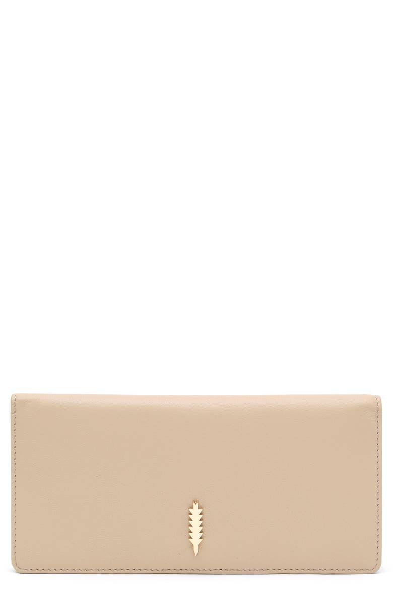 Thacker Anna Bifold Nappa Leather Wallet, Main, color, Cashew