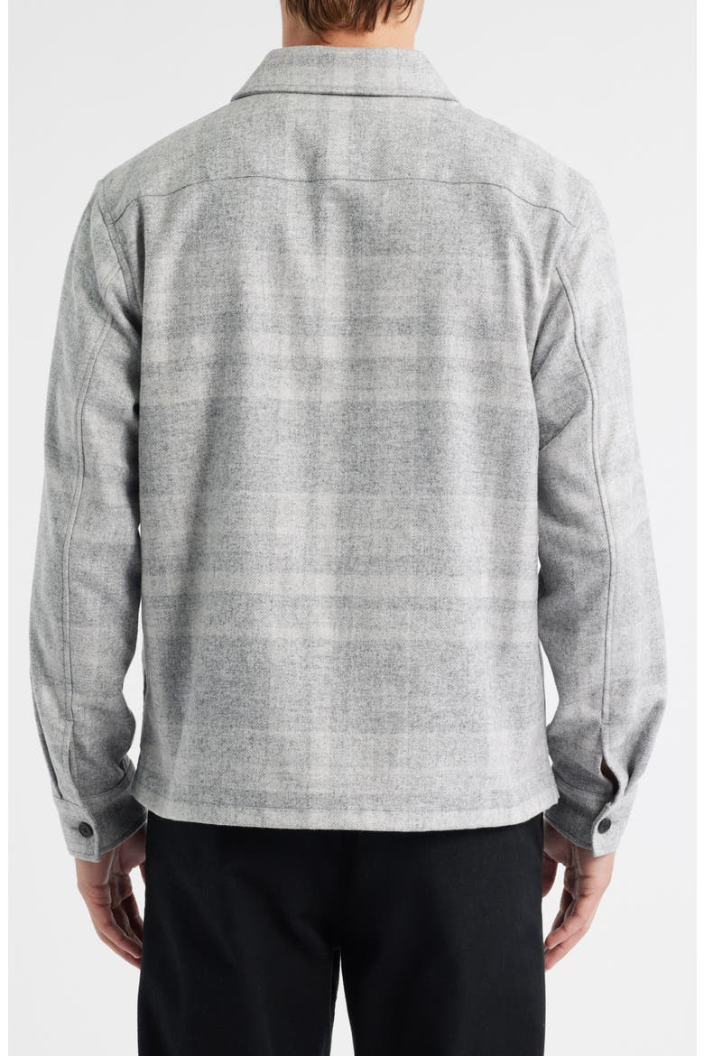 Shaded Plaid Shirt Jacket, Alternate, color, LIGHT GRAY MELANGE
