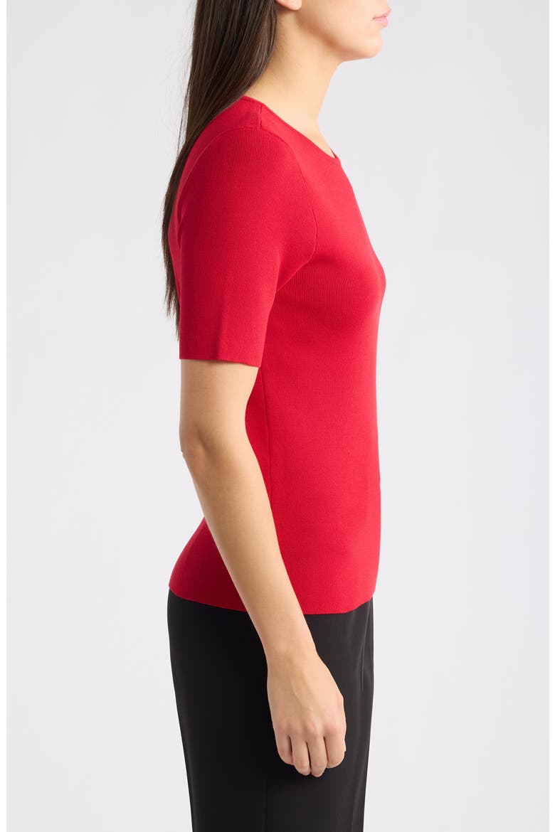 Short Sleeve Sweater, Alternate, color, LIPSTICK