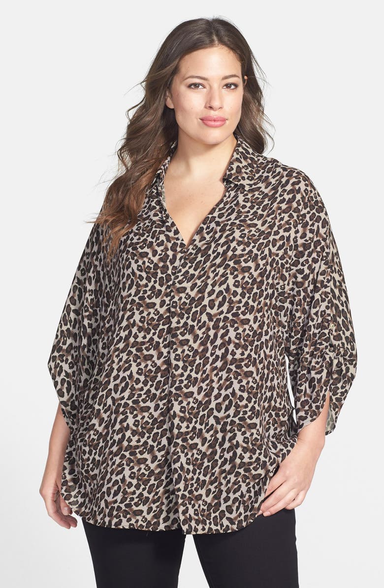 Bellatrix Leopard Print Tunic Top, Main, color, 