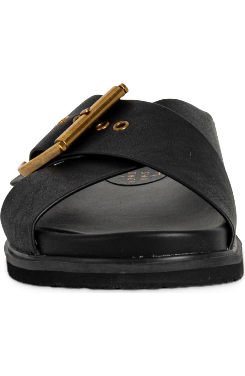 SHUSHOP Barb Slide Sandal, Alternate, color, Black