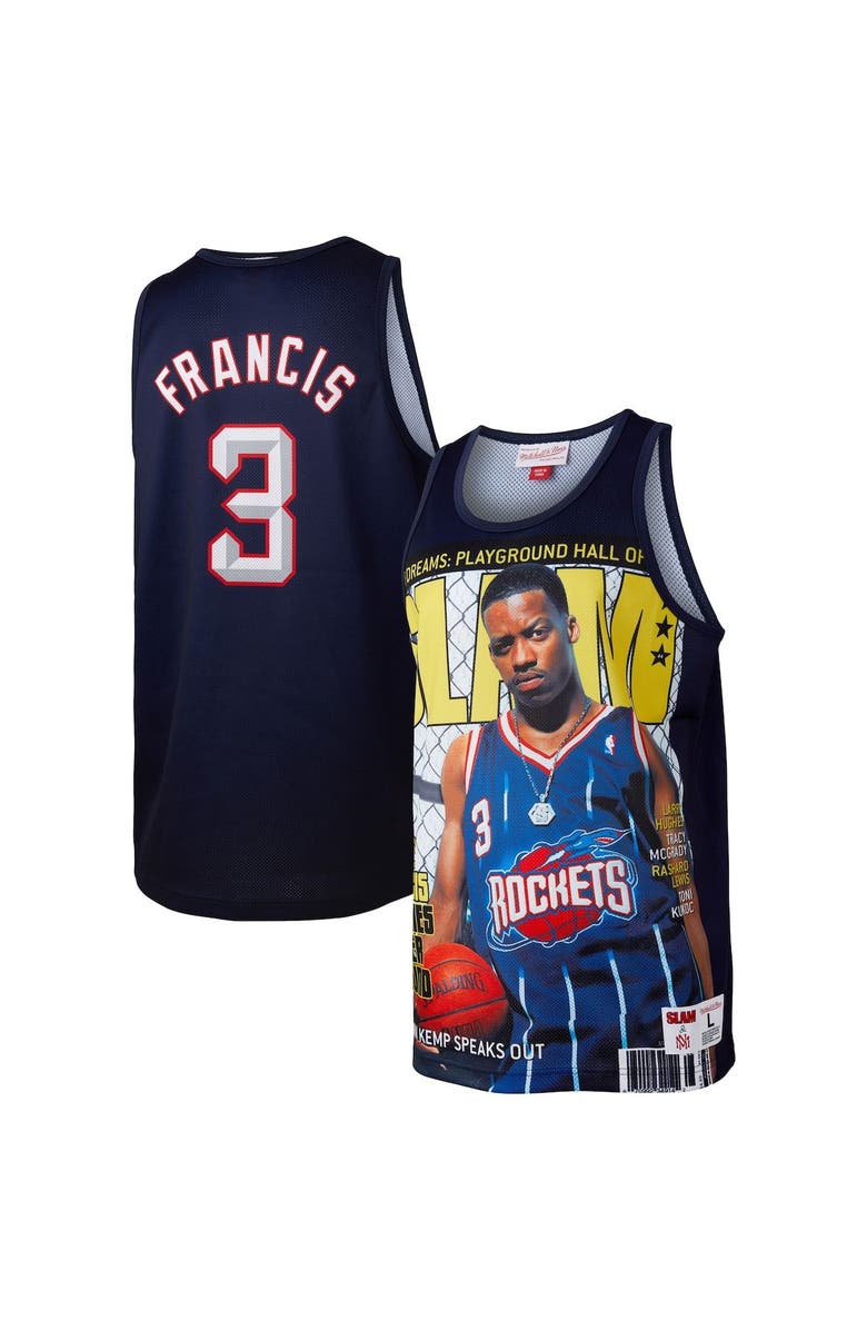 Mitchell & Ness Men's Mitchell & Ness Steve Francis Navy Houston Rockets Slam Player Tank Top, Main, color,