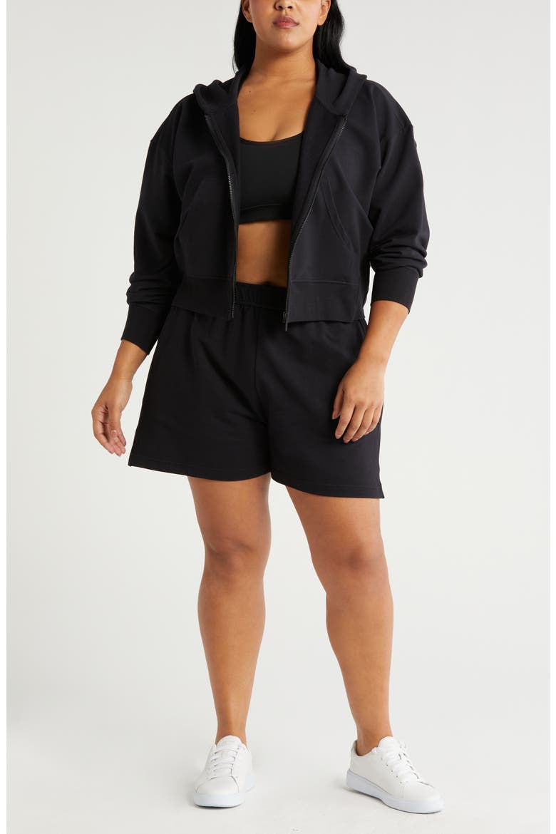 Swoop Terry Shorts, Alternate, color, BLACK