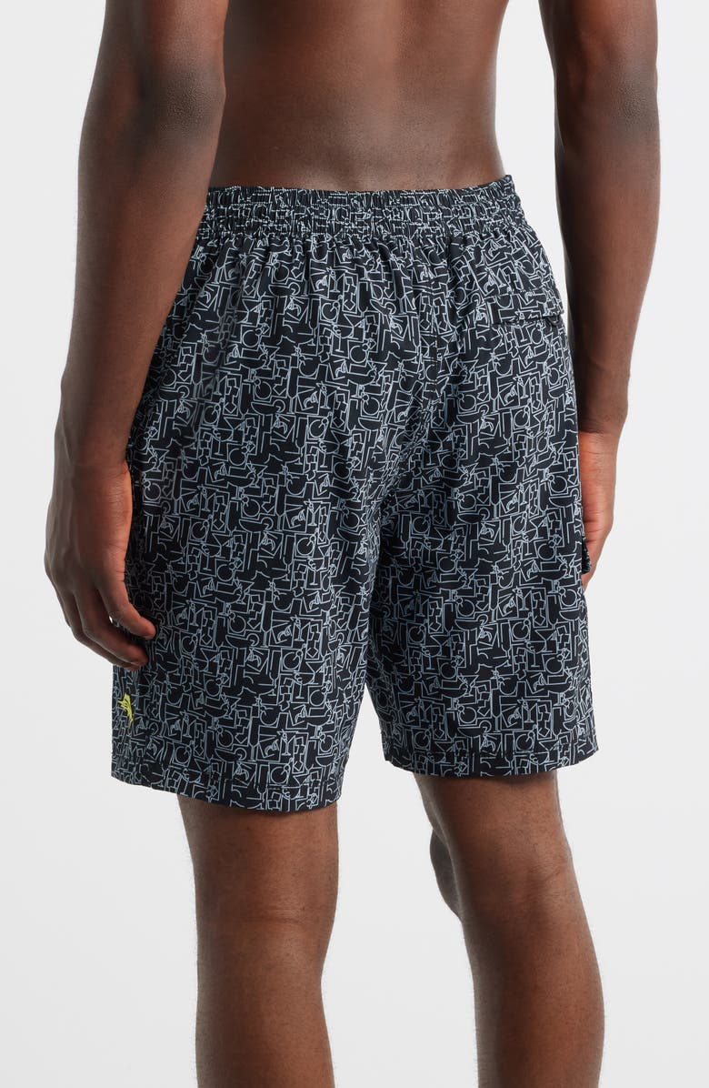 Tommy Bahama Baja Party Mixer Board Shorts, Alternate, color, Black