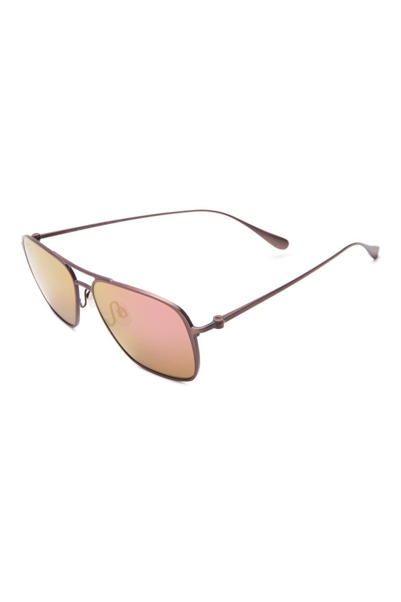 Polarized Navigator Sunglasses, Alternate, color, BURGUNDY BURGUNDY SUNRISE