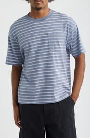 BP. Boxy Stripe Cotton Pocket T-Shirt
