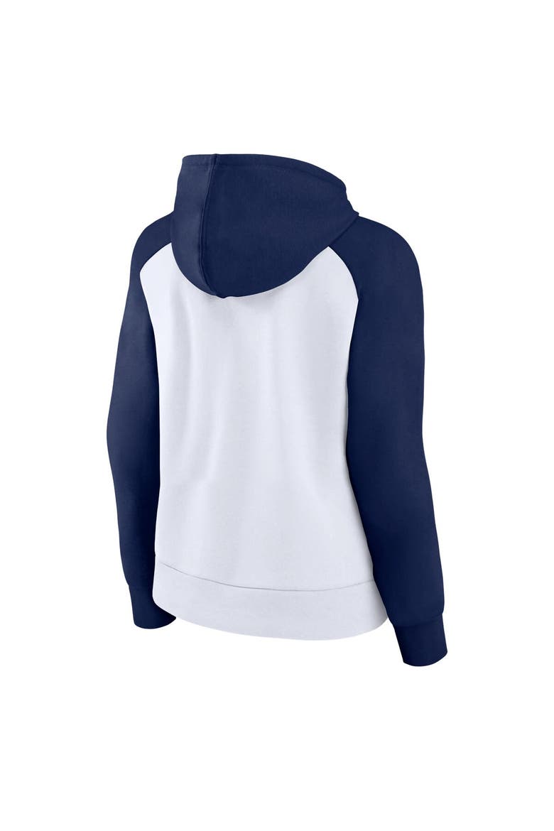 Women's Fanatics Branded White/Navy Sporting Kansas City Instep Pullover Hoodie, Alternate, color, White