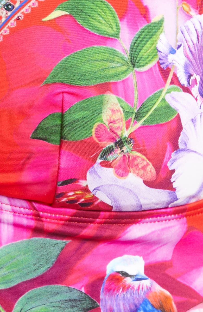 Camilla Birds of a Feather High Waist Bikini Bottoms, Alternate, color,