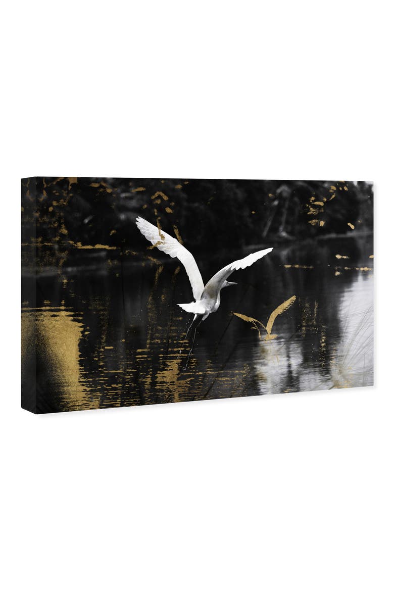 Nature in Glam Canvas Wall Art, Alternate, color, BLACK WHITE GOLD