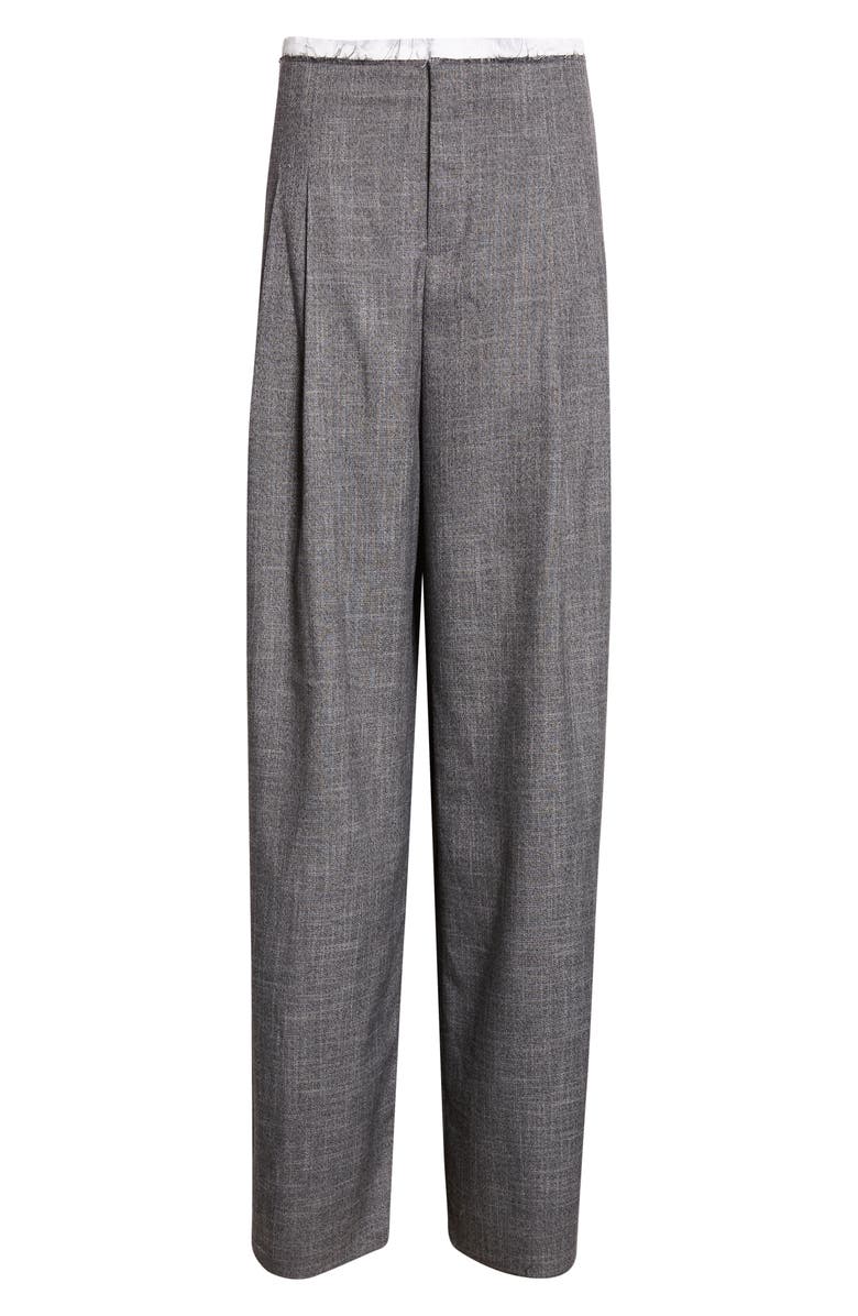 JULIE KEGELS Patsy Pleated Wide Leg Wool Pants, Alternate, color, Grey