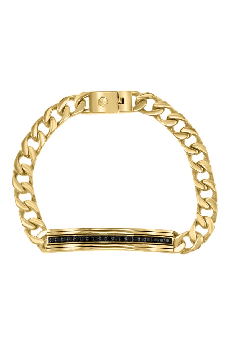 Spinel Curb Chain Bracelet, Main, color, BLACK