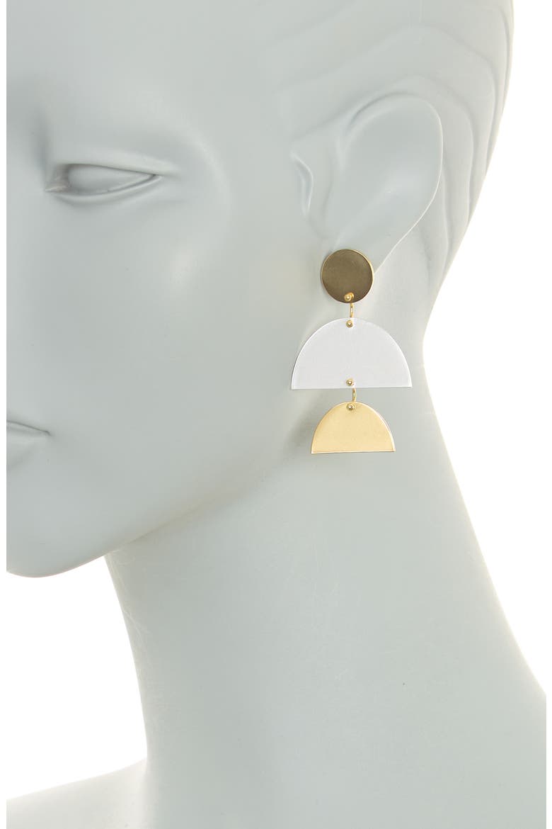Sculpture Statement Earrings, Alternate, color, MIXED METAL