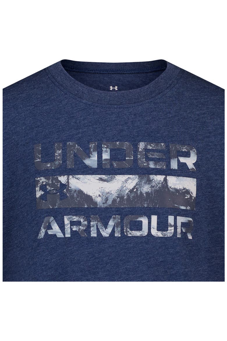 Kids' Stacked Logo Graphic T-Shirt, Alternate, color, BLACKOUT NAVY