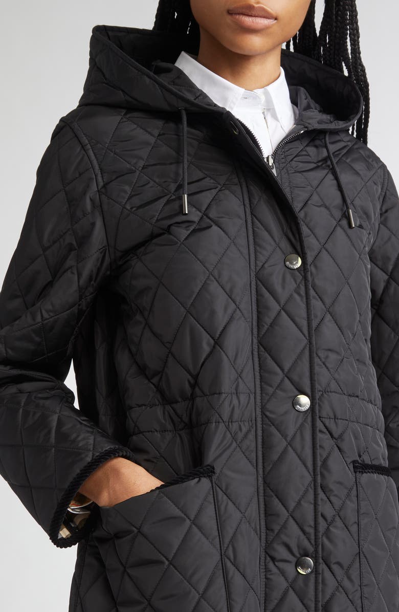 Burberry Bromley Hooded Quilted Jacket, Alternate, color, 