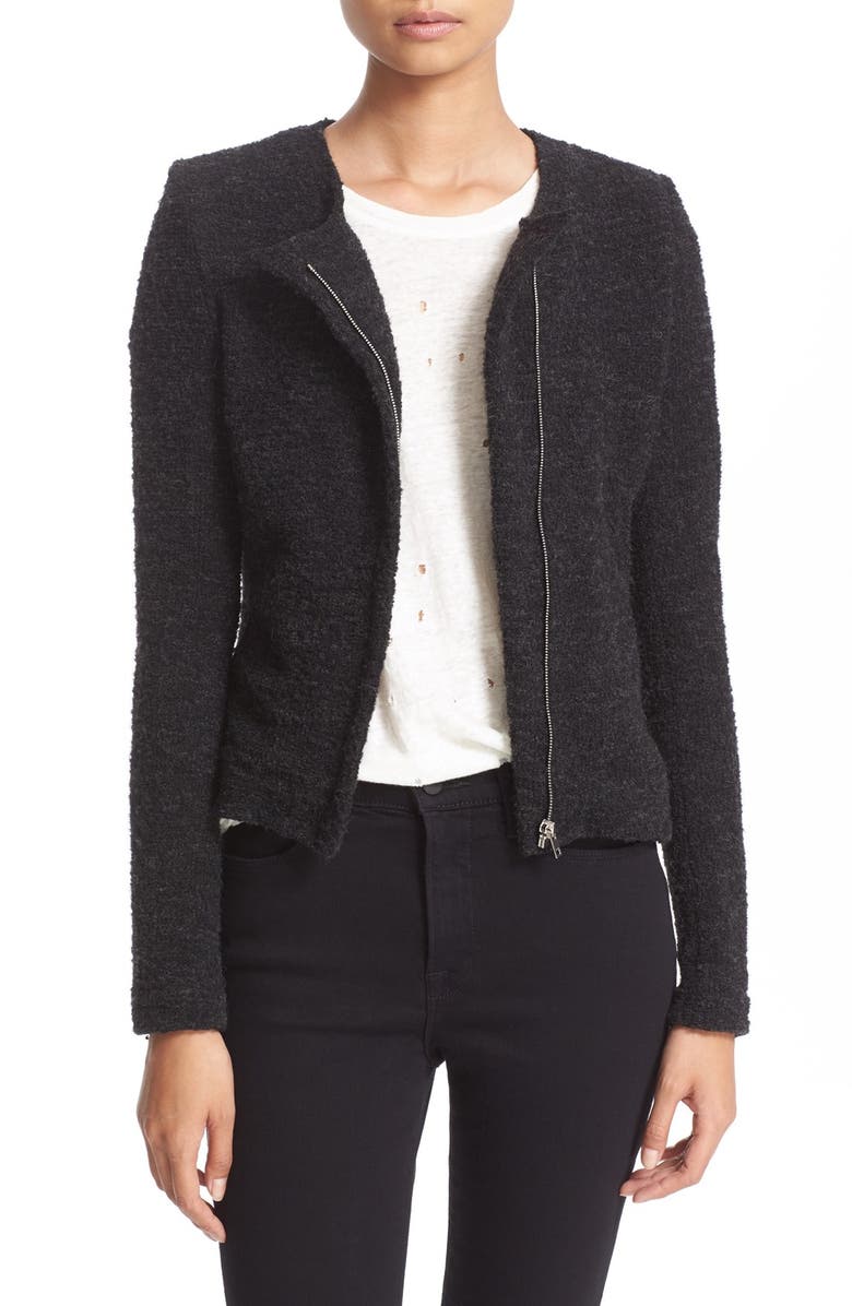IRO Asymmetrical Zip Knit Jacket, Main, color, 