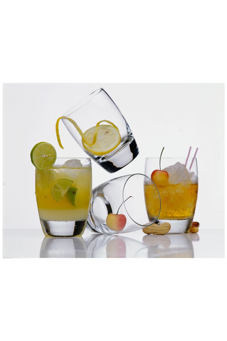 Michelangelo Masterpiece Set of 4 Double Old Fashioned Glasses, Alternate, color, CLEAR