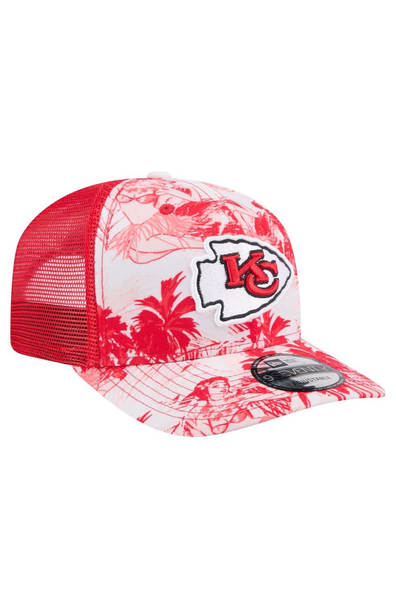 New Era Men's New Era  Red Kansas City Chiefs Hula Trucker 9SEVENTY Adjustable Hat, Alternate, color, 