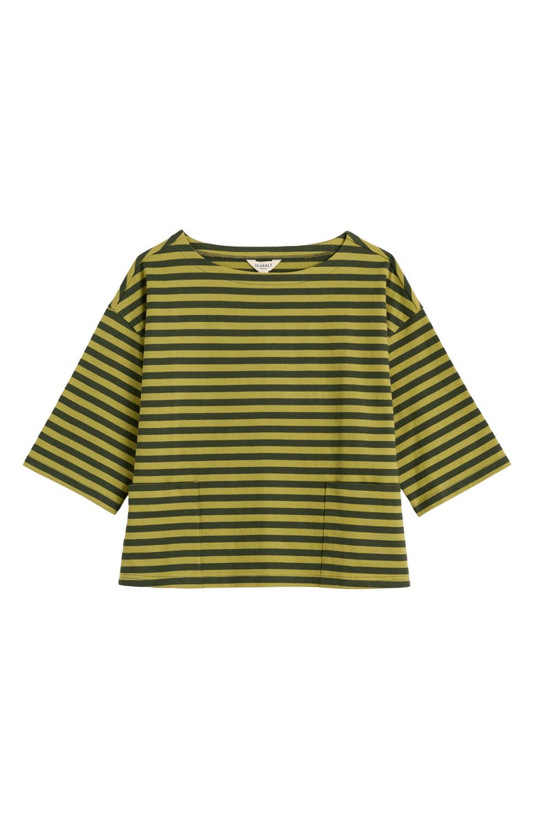 Seasalt Cornwall Buryan Stripe Organic Cotton T-Shirt, Alternate, color, Mini Cornish Beech Fennel