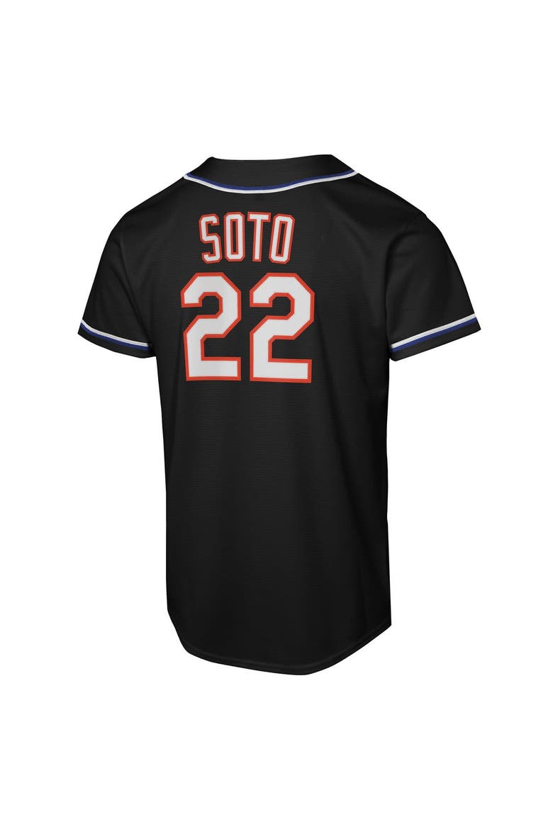 Youth Nike Juan Soto Black New York Mets Fashion Replica Player Jersey, Alternate, color, Black