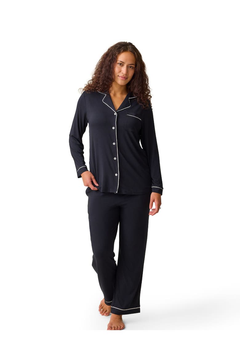 Clea Long Sleeve Pajama Set, Main, color, Black