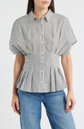Vince Camuto Pleat Waist Dolman Shirt