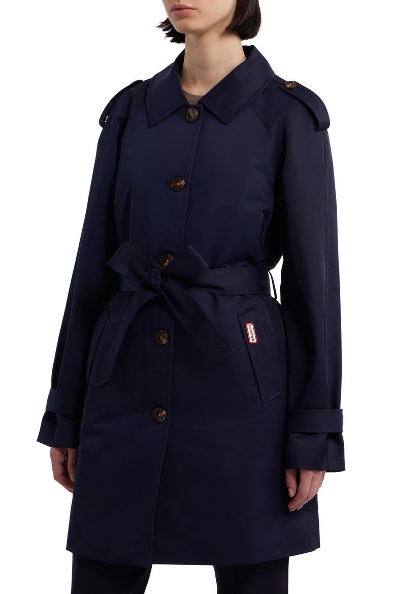 Stacy Water Resistant Trench Coat, Alternate, color, NAVY
