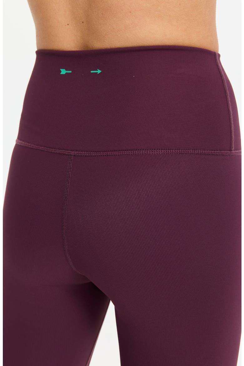 Pele High Waist Midi Leggings, Alternate, color, PURPLE