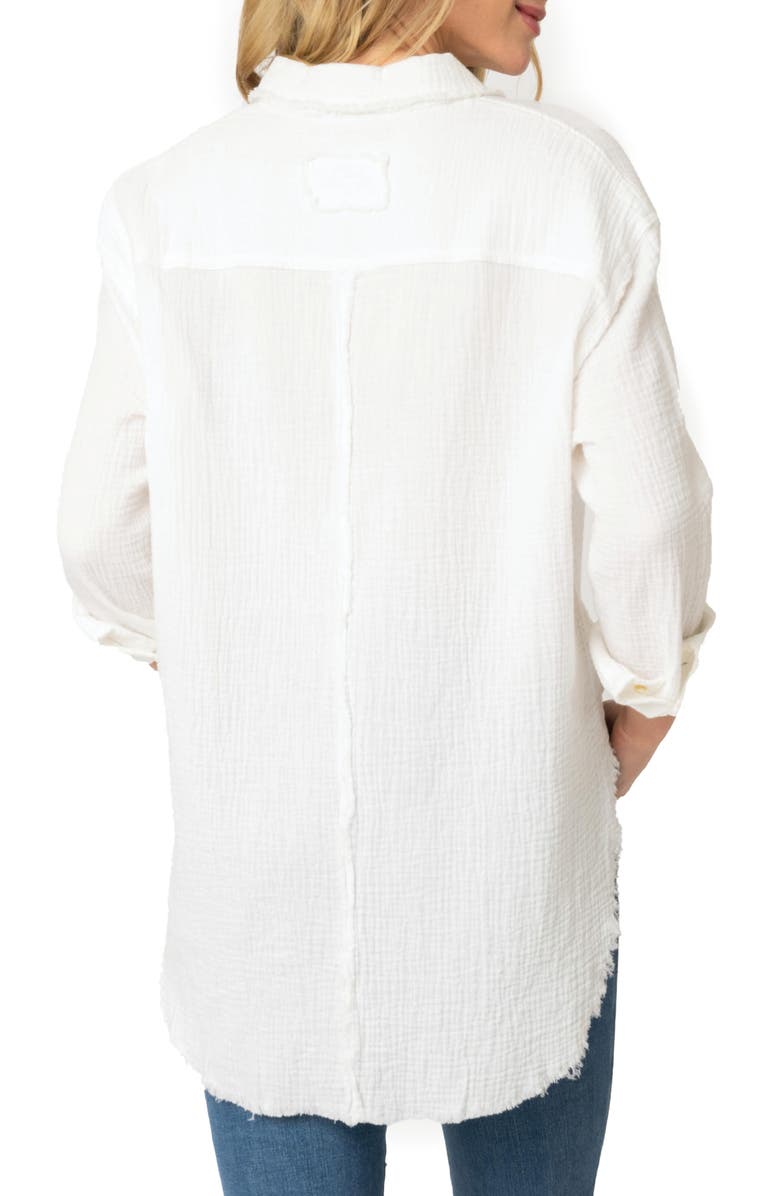 GIBSONLOOK Beachside Gauze Shirt, Alternate, color, Off White