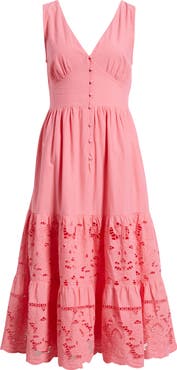 Treasure & Bond Lace Detail Sleeveless Cotton Dress