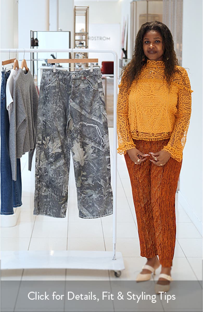 Leaf Camo Wide Leg Jeans, sales video thumbnail