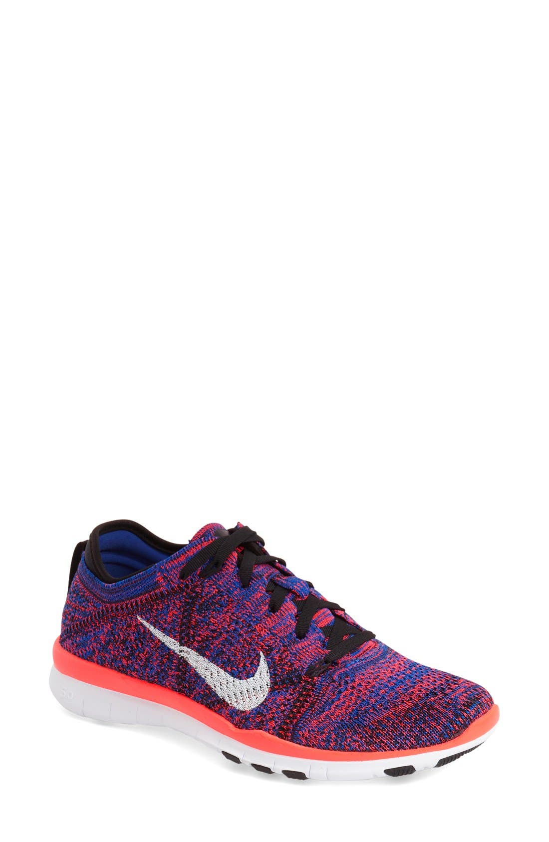 'Free Flyknit 5.0 TR' Training Shoe, Main, color, BLUE/ WHITE/ BLACK/ RED