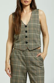 Brixton Plaid Relaxed Fit Vest