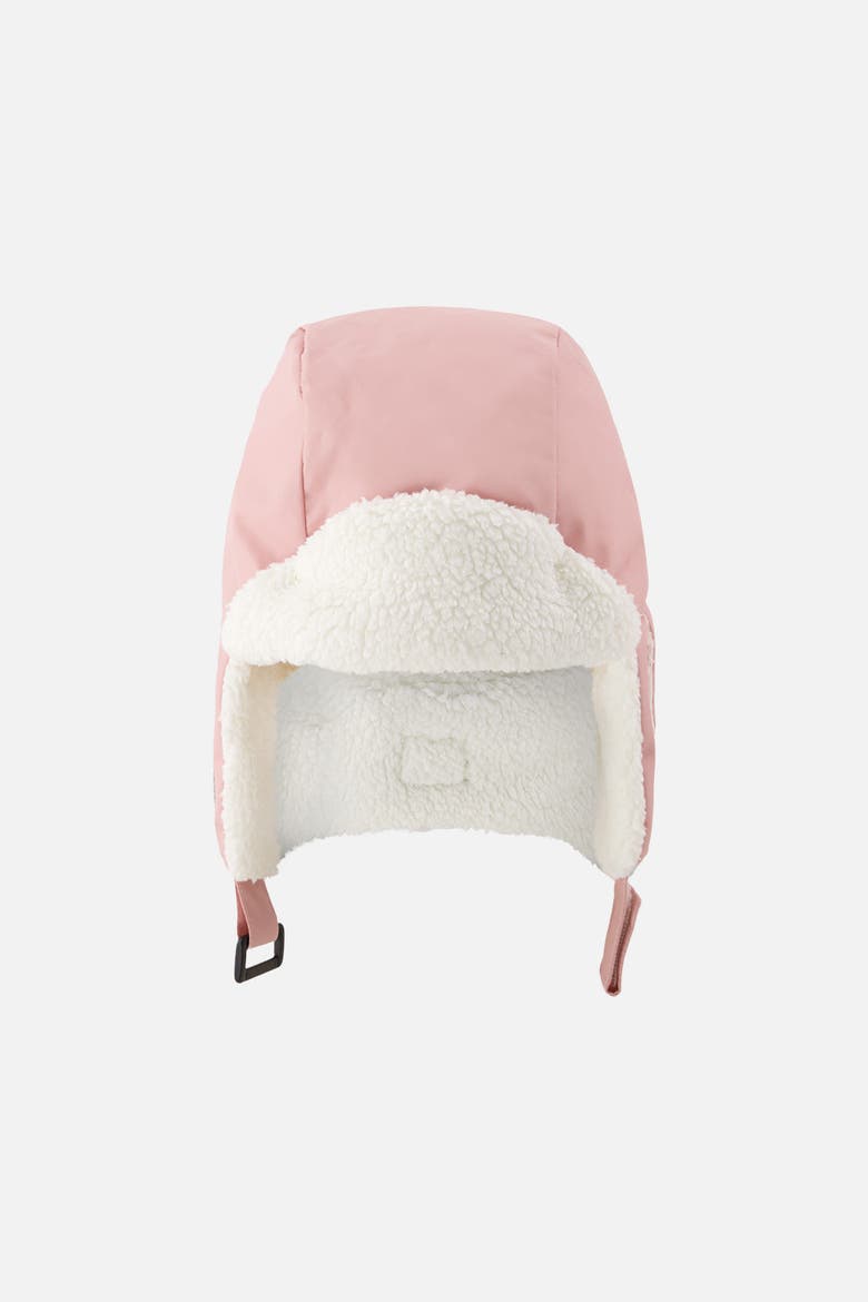 Lined Faux Fur Earflap Chin Strap Chapka, Main, color, Pale Dusty Pink