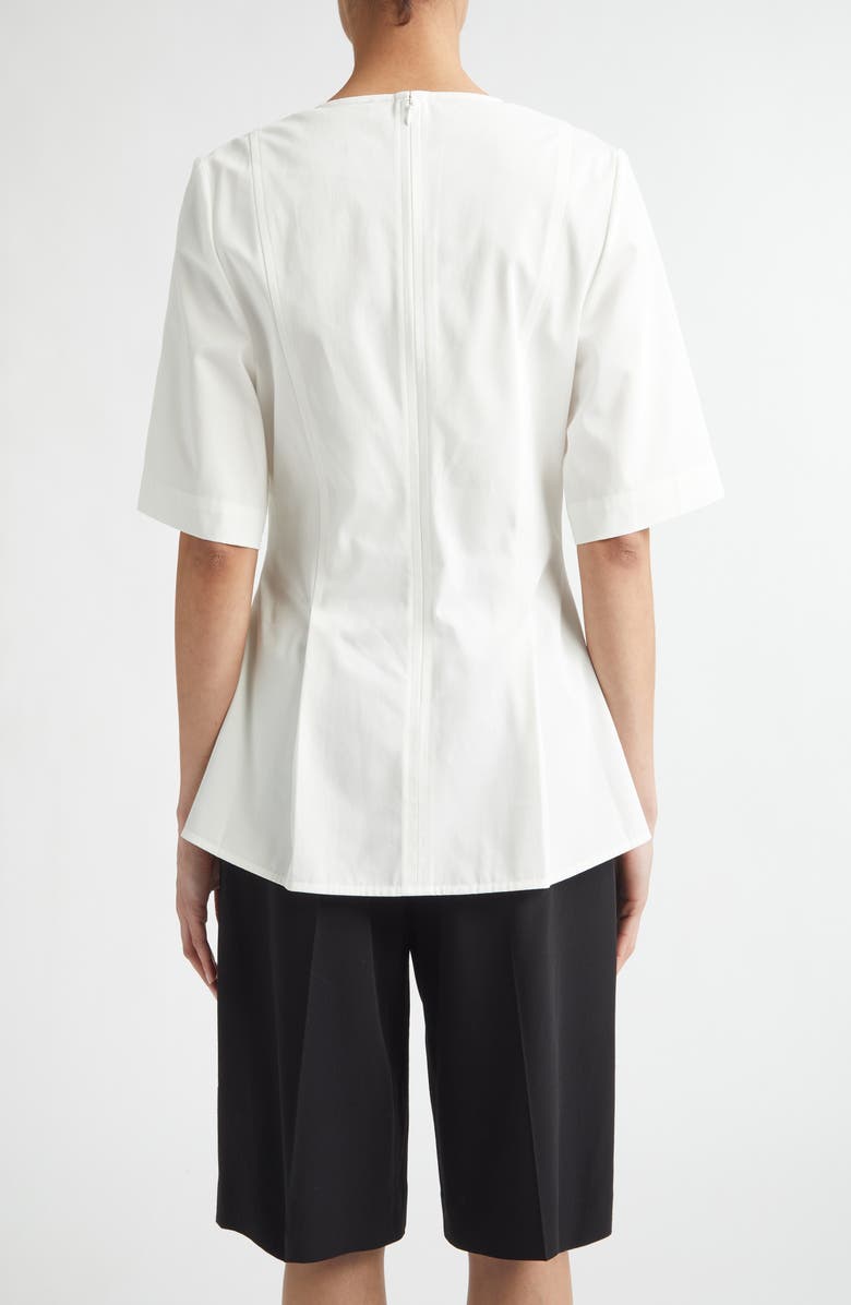 TOTEME Tailored Cotton Tunic Top, Alternate, color, White