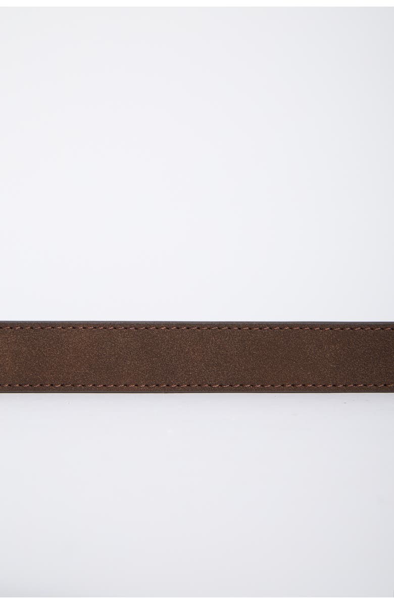 NORDSTROM RACK Faux Suede Molten Buckle Belt, Alternate, color, Brown Malicacia