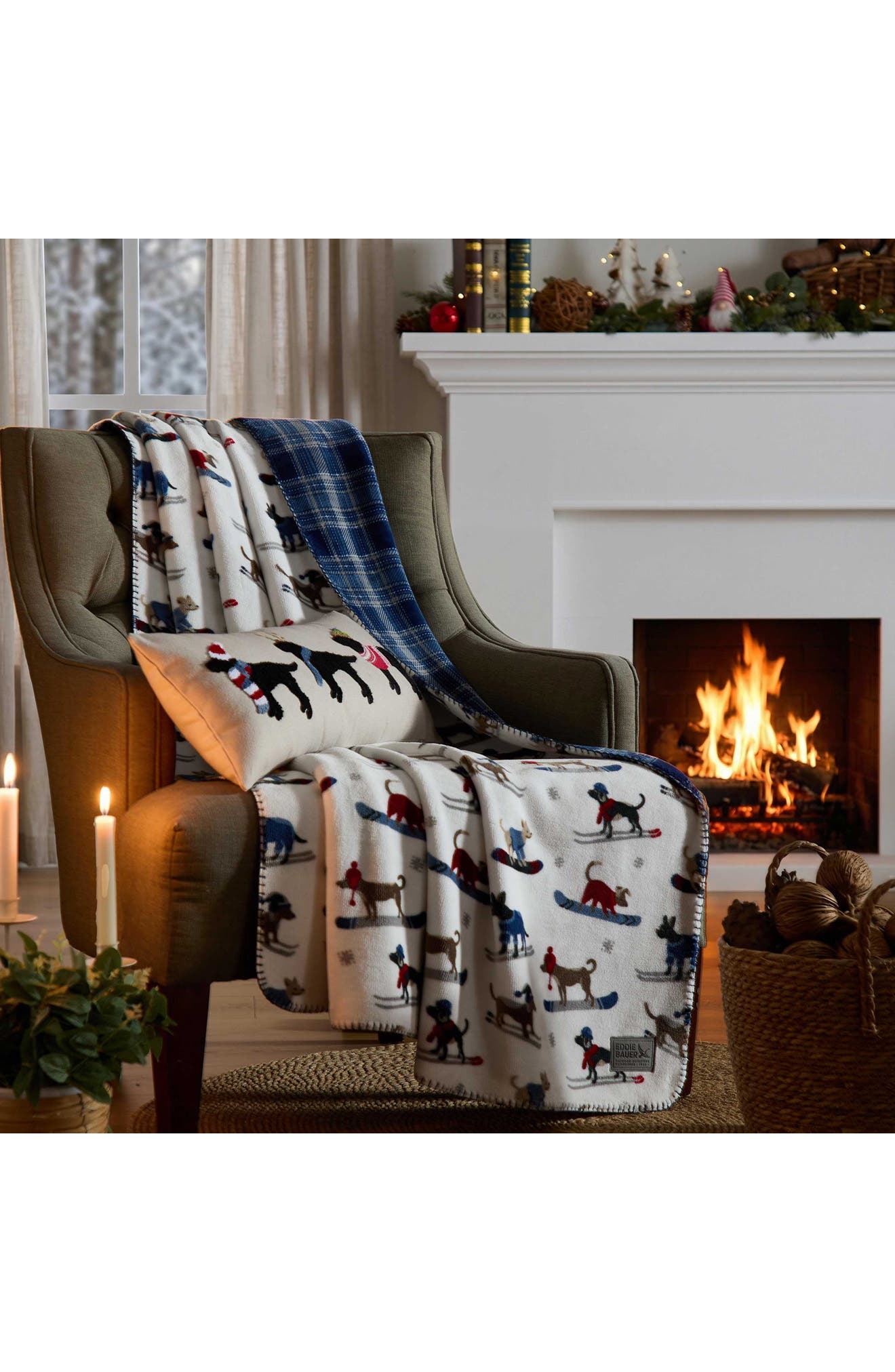 Eddie Bauer Spruce Mist Microfiber Throw | Nordstromrack