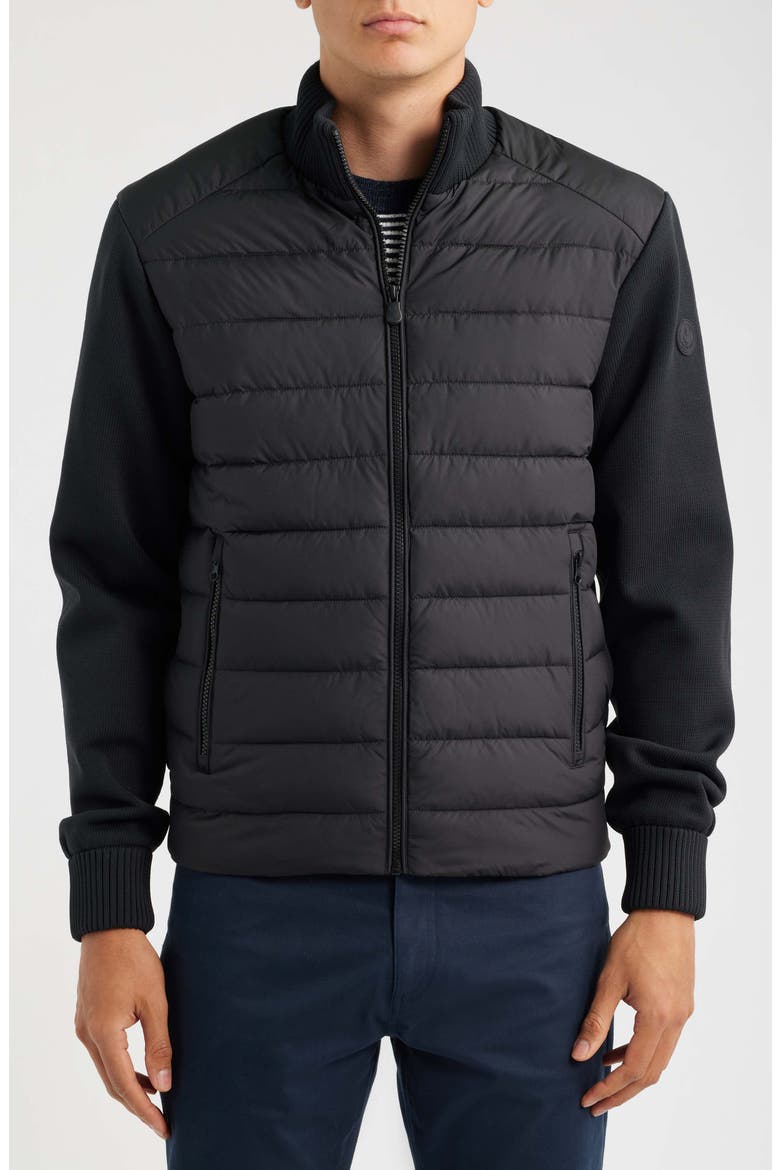 Sedum Hybrid Puffer Jacket, Alternate, color, BLACK