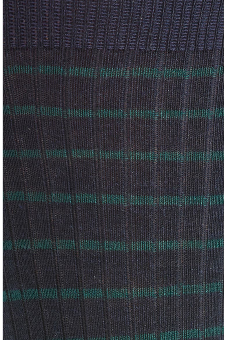 Worthington Stripe Merino Wool Blend Dress Socks, Alternate, color, NAVY