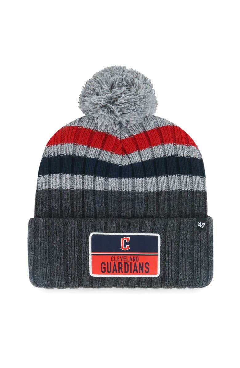 47 Men's '47 Gray Cleveland Guardians Stack Cuffed Knit Hat with