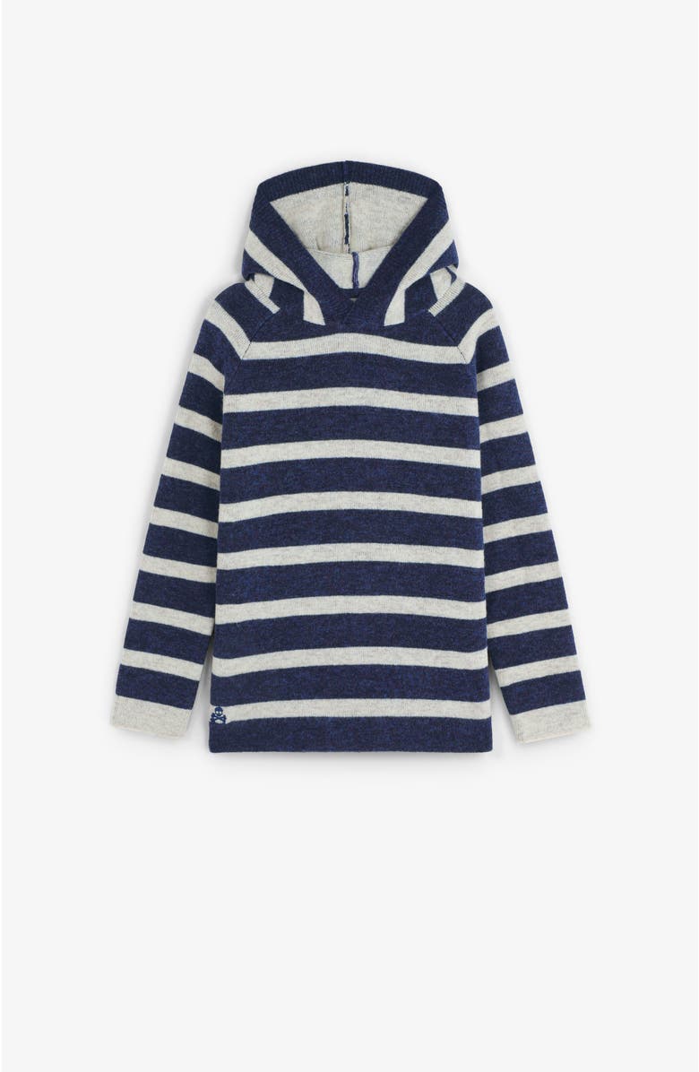 Scalpers Stripes Hoodie Tricot Kids, Main, color, Navystripes